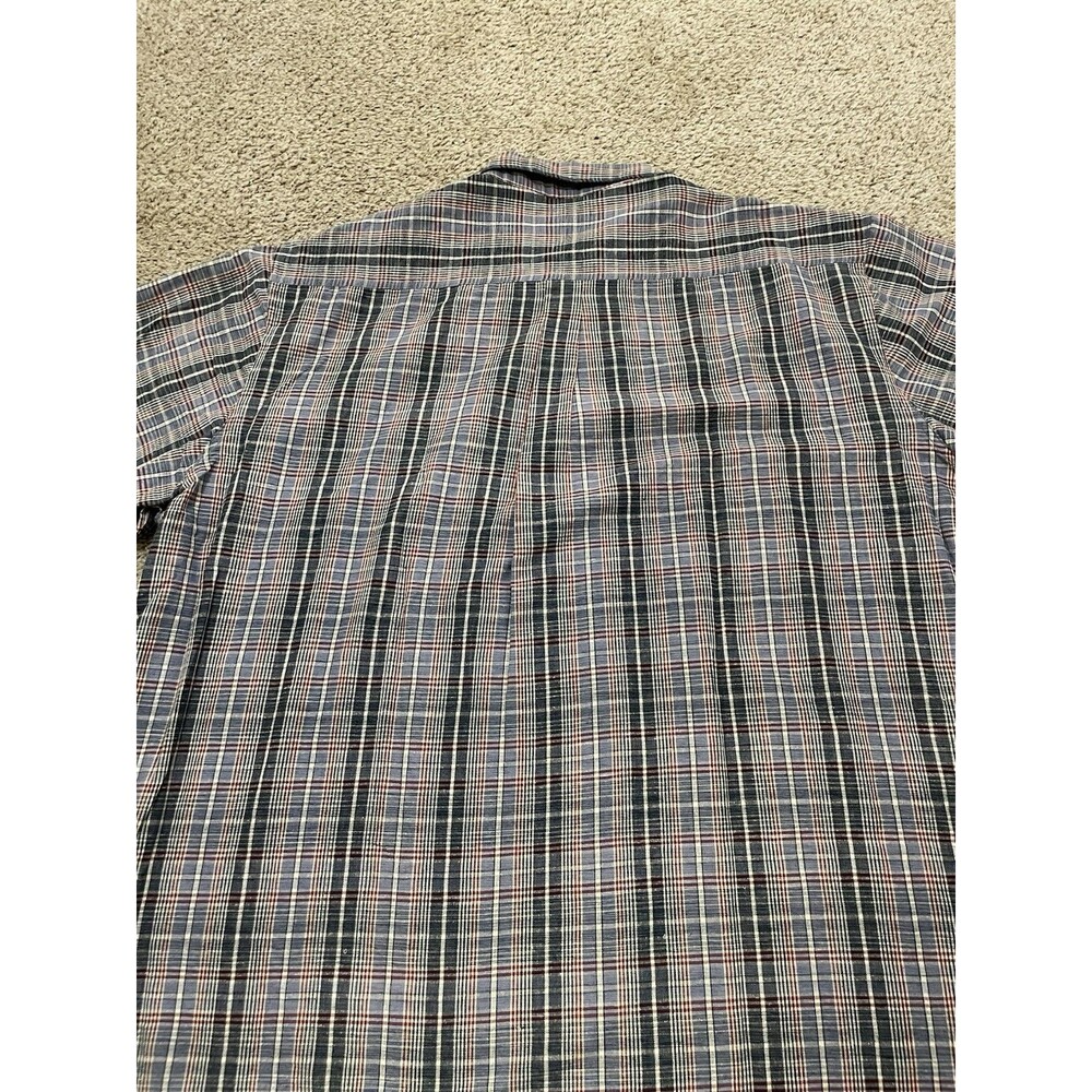 NWT Vintage Field Master Sears Flannel Shirt Brown Grey Plaid XL 100% Cotton - Picture 6 of 6